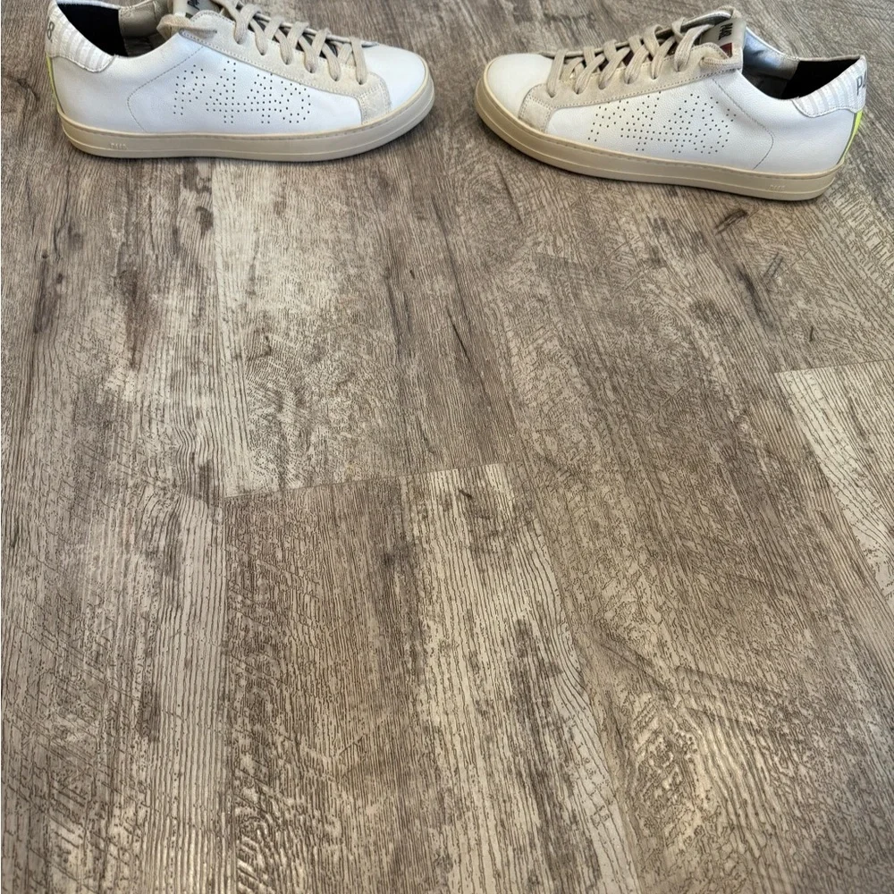 P448 Distressed Style Sneakerswith Neon Yellow Accents - Picture 7 of 11